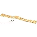 Gold Plated Watch Band Bracelet w/ Deployment Buckle