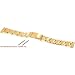 Gold Plated Watch Band Bracelet w/ Deployment Buckle
