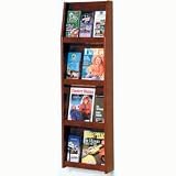 Solid Wood Literature Rack - Dark Mahogany - 12 (Dark Mahogany) (49