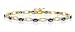 STUNNING 4.16 CT GENUINE SAPPHIRE & DIAMOND 14K TENNIS BRACELET
