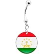Tajikistan Flag Belly Ring