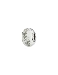 Sterling Silver White w/Platinum Foil Ceramic Charm