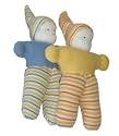 Organic Egyptian Cotton Minimo Doll Blue and Yellow Stripe - Fair Trade