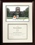 Graduate- Central Michigan University Framed Lithograph With Diploma Opening