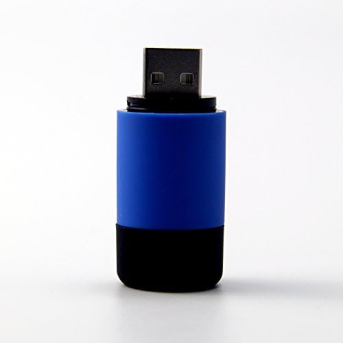 WPSo Micro High-Powered Keychain USB Rechargeable LED Mini Flashlight, Dodger Blue