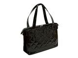 Wib Womens Vanity Black Notebook Tote with Purple Lining, Fits Up 16.1 Computer