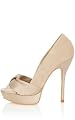 Satin and Suede Peep Toe