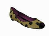 SERGIO ROSSI Elestori Goat Hair Flat Shoe in Leopard