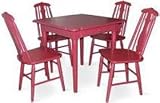 International Concepts 34 inch Square Cafe Table - Red