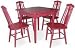 Kitchen & Housewares : International Concepts 34 inch Square Cafe Table - Red