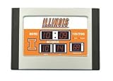 Illinois Fighting Illini 6.5x9 Scoreboard Desk Clock