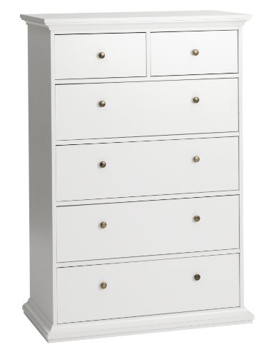 Tvilum Sonoma 6-Drawer Chest, White