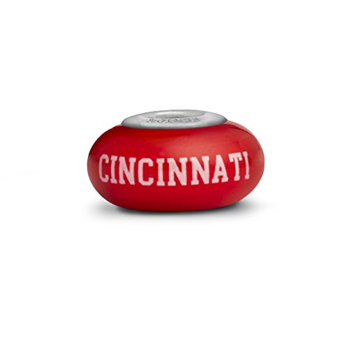 Cincinnati Bearcats Small Glass Bead Fits Most European Style Bracelets