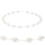 Genuine Swarovski Crystal Pearl Wire Necklace - White (8mm)