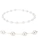 Genuine Swarovski Crystal Pearl Wire Necklace - White (8mm)