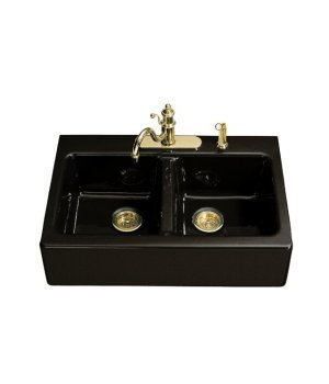 Kohler HAWTHORNE 33X22 Tile-In Apron-Front Kitchen Sink - 3-Hole K-6534-3-KA