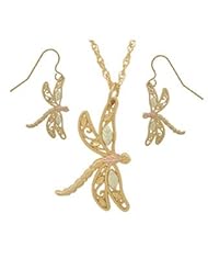 Dragonfly Black Hills Gold Jewelry Set