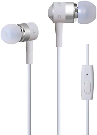 Huast Noise Isolating Ergonomic In-Ear Earbuds - Bass Enhanced + Bass Boosted and Stereo Surround Sound Audio Earphones (White)