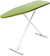 Homz T-Leg Adjustable Height Foam Pad with Cotton Cover Ironing Board, Green
