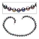 14k 10-11mm Black Cultured Pearl Necklace