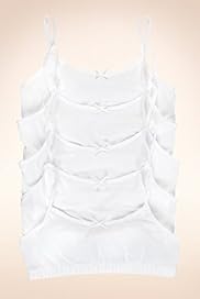 5 Pack Older Girls Cotton Rich Crop Tops