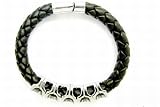 cored geflochtenes Lederarmband mit Magnetverschluss 21cm