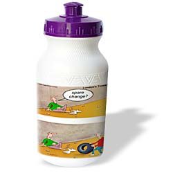 Buy Londons Times Funny Music Cartoons - Spare Change - Water Bottles by 3dRose LLC