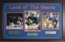 Signed New York Giants Autographed Collage: LT, Strahan & Osi This great 