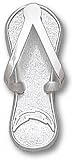 San Diego Chargers 1'' Sterling Silver Lightning Bolt Flip Flop Pendant