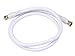 Monoprice 104057 RG6 Quad Shield CL2 Coaxial Cable with F Type Connector,White,3ft