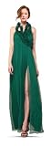 SILK CHIFFON CASCADING ROSETTE EVENING DRESS