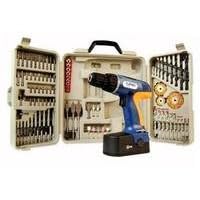 Turbo Shop Heavy-Duty 19.2 Volt Cordless Drill with 91-Piece Bit, Driver & Accessory Kit