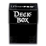 BLACK - Ultra PRO Standard Chromatic Gaming Deck Box - Black - Includes 50 Pack of Standard Size Protectors and Sleeves