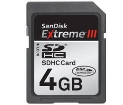 SanDisk Extreme III SDHC 4GB Card