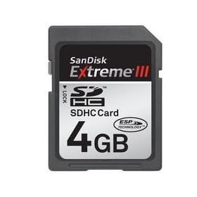 SANDISK Carte m�moire SDHC Extreme III 4 Go (Search Terms - SD Card - Carte M�moire