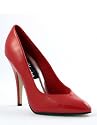 Sexy High Red 5 Inch Heel Toe Cleavage Pump - 8