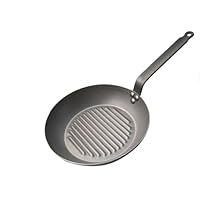 de Buyer Grill Fry Pan, 'Carbone Plus' Steel - 30 Cm