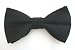 Apparel : 100% Silk Woven Black Solid Herringbone Self-Tie Bow Tie
