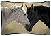 Hearts Desire Two Horses Western Decor Throw Pillow