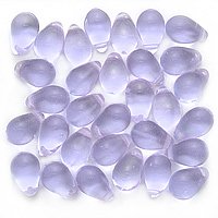 Czech Glass Beads 9mm Teardrops Alexandrite Purple (50)