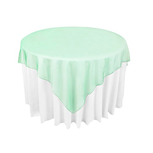OurWarm® Mint Green Organza Table Overlay Cover Cloth 72