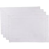 Now Designs Set of 4 Linen Blend Placemats, White
