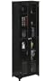 Oxford 24"w 6 shelf Bookcase With Glass Doors, SIX SHELF/24, BLACK