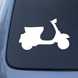 VESPA SCOOTER - Vinyl Car Decal Sticker #1756 | Vinyl Color: White