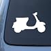 VESPA SCOOTER - Vinyl Car Decal Sticker #1756 | Vinyl Color: White