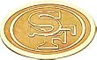 14K Gold NFL San Francisco 49ers Logo Tie Tac