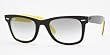Ray-Ban RB 2140-100032 OUTSIDERS/ORIGINAL WAYFARERS BLACK ON YELLOW SUNGLASSES WITH CRYSTAL GREY GRADIENT LENSES- 50mm Ray-Ban RB 2140-100032 OUTSIDERS/ORIGINAL WAYFARERS BLACK ON YELLOW SUNGLASSES WITH CRYSTAL GREY GRADIENT LENSES- 50mm