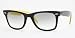 Ray-Ban RB 2140-100032 OUTSIDERS/ORIGINAL WAYFARERS BLACK ON YELLOW SUNGLASSES WITH CRYSTAL GREY GRADIENT LENSES- 50mm