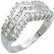 Women's Classic Line Clear Cubic Zirconia Special Plating Ring, Size: 5-10 Sterling Silver .925 Women's Classic Line Clear Cubic Zirconia Special Plating Ring, Size: 5-10 Sterling Silver .925
