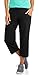 Danskin Now Womens Active Knit Capri (Black Soot size Large)